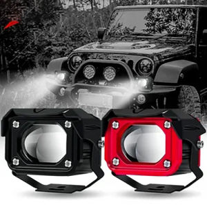 100W 12000LM ไฟสปอตไลท์ LED กันน้ํา IP68 6000K-3000K สําหรับรถจักรยานยนต์ 3 นิ้ว สำหรับรถมอเตอร์ไซค์ สกูตเตอร์ รถยนต์ รถบรรทุก