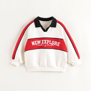 Marc&Janie | Boys American Style College Polo Neck Sweatshirt