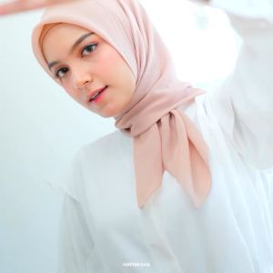 HAYNA [99K Get 3] Minna Square Hijab (All Colors) - Jilbab Kerudung Segiempat Polos