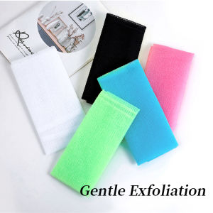 5 Pcs Extra Long Exfoliating Bath Towels Soft Nylon Body Scrubber Shower Towels for Cleansing and Daily Bath Use ﻿