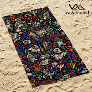 Khăn Tắm Biển Cao Cấp Họa Tiết Đầu Lâu NFL Chất Liệu Cotton Chải Kỹ Mềm Mại Nhanh Khô Thấm Hút Tốt Phụ Kiện Đi Biển Làm Từ Polyester.