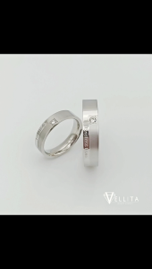 [VJ]316L Couple Ring “Endless Love” Single Zirconia Steel Valentines Anniversary Ring SR259<Cincin Kekasih> 情侣装不锈钢戒指