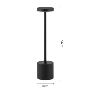 GGbingo LED Table Lamp 3 Colors USB Rechargeable Alloy Touch Switch Night Light Nordic Style Home Bar Restaurant Ambiance Lamp