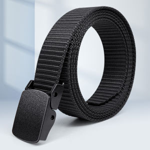 Mens Casual Outdoor Sports Fashion Belt Woven Polyester Fiber Width 2.5cm All-Match Extended Length Belt for Active Lifestyle
