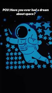 531Pcs Glow in The Dark Stars Galaxy Astronaut Rocket Spacecraft Alien DecorationPlanet Wall Decals for Kids