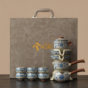 XIYUANJI | Automatic Blue and White Porcelain Teaware Set
