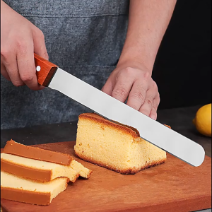 Pisau Panjang 32CM Serbaguna Potong Roti Kue Bolu 2in1 Halus & Gerigi Stainless Steel Tajam