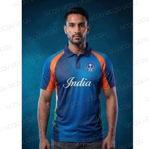 2026 India Blue Orange Football Jersey Polo Collar Soccer Fan Shirt Short Sleeve Men Women Training Sports Top Gift