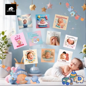 10pcs Newborn Baby Greeting Card Set | Baby Shower Wishes & Blessing Cards