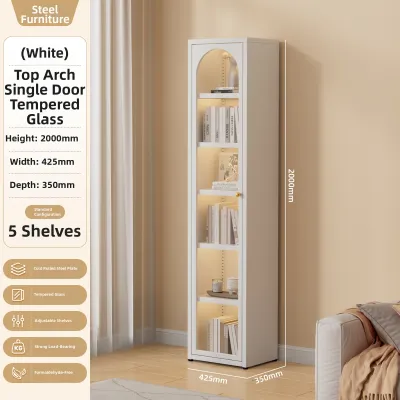 DIBIOU | Home Glass Door Bookcase Storage for Children