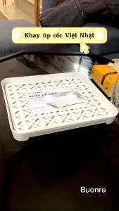 Khay nhựa úp bộ ấm chén úp cốc uống nước Việt Nhật 5658. Khay trà Việt Nhật có lưới thoát nước tiện dụng