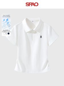 spao | Polo Style Fitted T-Shirt