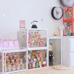 >SG Stock> Stackable Dustproof Mini Figures Collectibles Showcase Perfumes Glass Box Makeup Storage Rack Perfume Rack Perfumes Box Cosmetics Storage Box Nail Polish Storage Rack Perfumes Stand Perfumes Holder Toy Figures Displays Rack