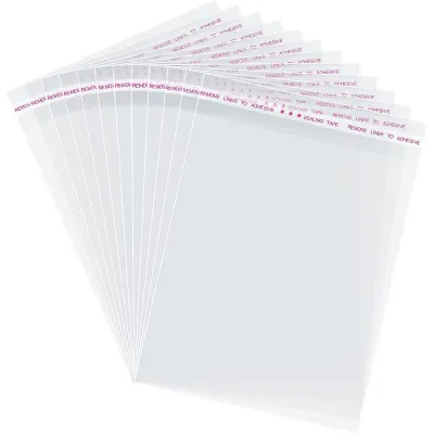 30/50/100pcs Self-Adhesive Transparent Plastic BagsVarious SizesOPP Gift BagsHair ClipsStorage BagsClothingSock