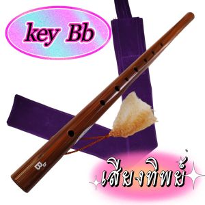 ขลุ่ยเสียงสากล ขลุ่ยคีย์ Bb รุ่น เสียงทิพย์ สีน้ำตาล แถมฟรีถุงใส่ขลุ่ย มูลค่า 50.-ลมเบาเป่าสบาย