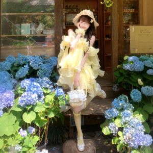 Sweet One-Shoulder Fluffy Fairy Dress