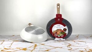 CYPRUZ panci fry pan 22cm white granite series anti lengket / wajan gagang / penggorengan serba guna tumis goreng FP-0704