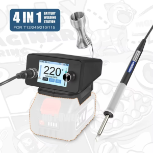 4-In-1 Soldering Station Digital LCD Soldering Iron with Auto Sleep Compatible with C245 Tips Fit Electronic Repair Tool