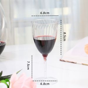 แก้วพลาสติกใสแบบใช้แล้วทิ้งสำหรับรับประทานอาหารและเครื่องดื่ม แก้วทรงสูงสำหรับชานม แก้วใสสำหรับไวน์แดง แก้วชามิน่าเร็กซ์แบบใช้แล้วทิ้ง