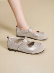 Josiny | Silver Ballet Flats Mary Jane Women