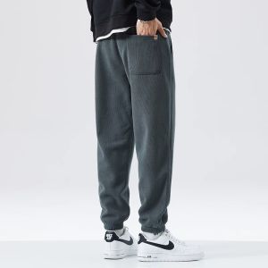 Vancl Mens Casual Loose Fit Sweatpants American Style Harlan Long Pants Autumn Season Elastic Waistband Trousers