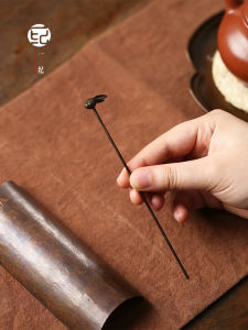 ที่ตักชาทองแดงรูปกระต่ายแนววินเทจทำด้วยมือที่ตักชาช้อนชาที่ตักชาที่ตักชาที่ตักชาอุปกรณ์เสริมสำหรับพิธีชงชาแบบเซน6ชิ้น