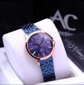 Alexandre Christie 1036 Jam Tangan Wanita Analog Primo Blue Rosegold Original