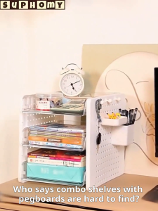 Desk Storage Box Desktop Organizer A4 file rack Pegboard rack Pegboard organizer Document organizer