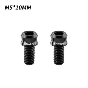 MUQZI 2pcs Titanium Brake Caliper Bolts M5x10mm M6x10mm Front Rear C Brake Caliper Screws Bike V Brake Bolt