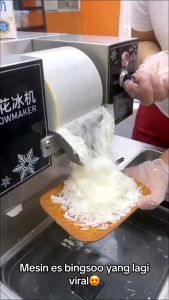 360W 750W 1Set Mesin Es Serut Bingsoo Korea Otomatis Alat Es Bingso Snow Ice Maker Bingso Baja Tahan Karat Food Grade Pengoperasian Yang Sederhana