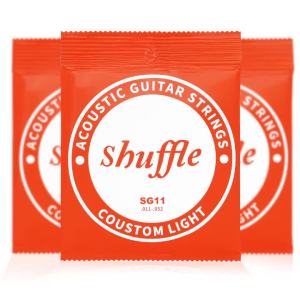 IRIN | Shuffle SG11 Acoustic Guitar Strings Copper Guitar String Popular Rock Music Bronze Nickel Guitar Strings for Guitar Performance