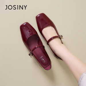 Josiny | French Style Square Toe Mary Jane Chunky Heel Womens Shoes