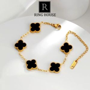 (Titan) Lắc tay titan nữ cỏ bốn lá đẹp nhiều màu Ring House