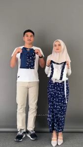 Setelan Baju Kebaya Kutubaru Baju Batik Couple Kebaya Putih Pasangan Tunangan Lamaran Wisuda 2025