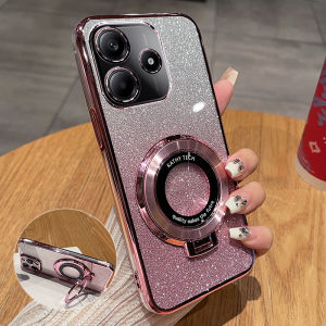 Ultra-Thin Silicone Redmi Note14 Phone Case Full Cover Protection for 5G Lens Womens New Model Luxury Sensation with Stand