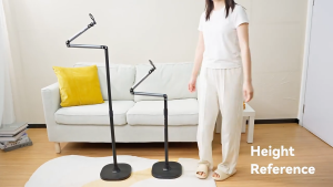 TELESIN 162cm Magnetic Phone Holder Floor Stand Base Flexible Arm for Mobile Smartphone