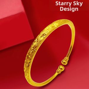 Faux Gold Color Copper Plated Long Lasting Bangle