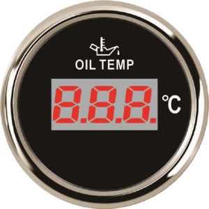 Rhaxel Forklift Motorcycle 52mm Waterproof Oil Temp Gauge Fuel Temperature indicator Meter 50-150℃ With Red Backlight 9-32V