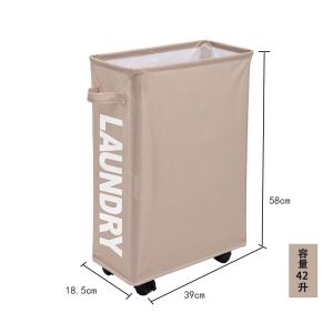 Giỏ Đựng Quần Áo Bẩn Có Bánh Xe Có Thể Gập Lại Kiểu Nhật Bản Cho Phòng Tắm Giỏ Đựng Đồ Vải Phong Cách Tươi Mới Cho Mọi Người