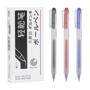 6 Pcs/Set 0.5 MM ST Synergy Tip Gel Pens Simple Frosted Retractable Quick-Dry Smooth Gel Pens for School Office Exam
