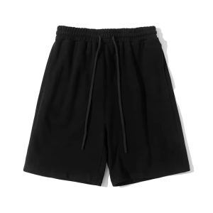 กางเกงขาสั้นทำงานสไตล์อเมริกันสำหรับผู้ชาย กางเกงขายาวทรงตรงหลวมๆ 5 จุด ซิปตกแต่ง กางเกงขายาวลำลองสำหรับฤดูร้อน