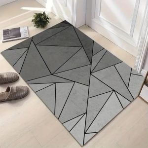 VIKAMA Modern Geometric Doormat Bedroom & Kitchen Non-Slip Floor Mat Indoor & Outdoor Entryway Rug Home Decor
