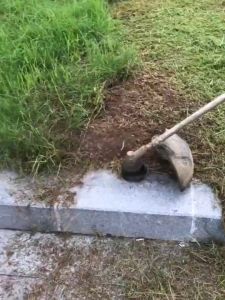 Electric Lithium Battery Lawn Mower with Slotted Small Hole Manganese Steel Blade