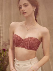 Small Bust Gathered Bra Half Cup