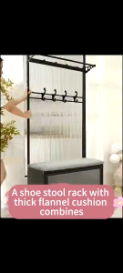 MOD Entryway Shoe Storage Bench with Cabinet | Fluted PCB Flip-Top Storage Stool | Soft Padded Seat Home Entryway Organizer | Dust & Moisture Proof