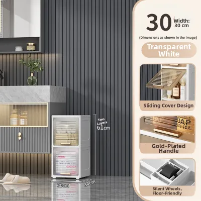 ZUANYAN | Slim Narrow Storage Cabinet With Wheels