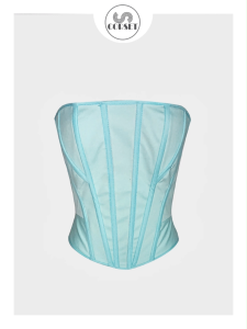 Aqua blue Vintage Long Corset S.corset