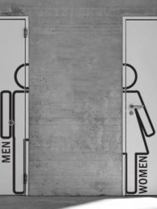 Large Size Bathroom Wall Stickers Public Toilet Sign Male Female Office Company Washroom Label Decorative Modern Minimalist PVC