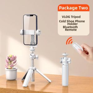 WONEW | Portable Tripod with Bluetooth Remote for Vlogging  Universal Camera Phone Mount