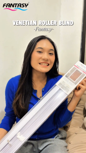 Fantasy Horizontal Venetian Roller Blind Tirai Plastik PVC Gulung Tirai Penutup Kerai Hordeng Venetian Penghalau Cahaya Aksesoris Krey Jendela